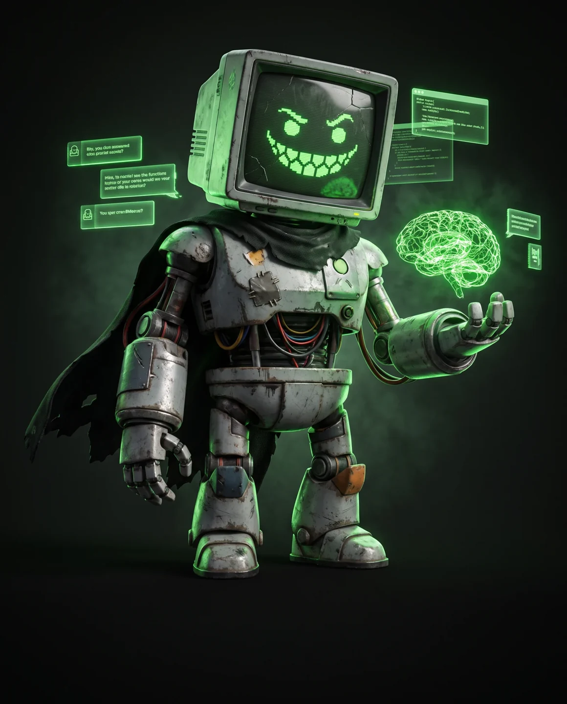 Devination technology mascot used as an editorial illustration